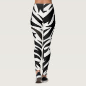 Black White Tiger Leggings - Animal Print Yoga Pan (Rückseite)