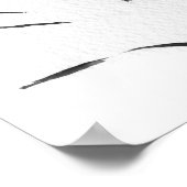 Black & White Tiger Sketch Poster (Ecke)