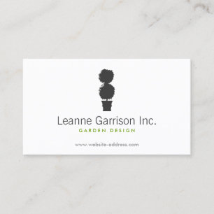 BLACK & WHITE TOPIARY LOGO Business Card Visitenkarte