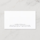 BLACK & WHITE TOPIARY LOGO Business Card Visitenkarte (Rückseite)