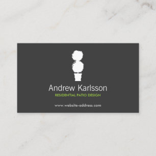 BLACK & WHITE TOPIARY LOGO II Business Card Visitenkarte