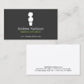 BLACK & WHITE TOPIARY LOGO II Business Card Visitenkarte (Vorne/Hinten)