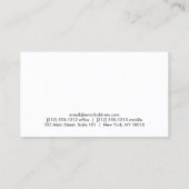 BLACK & WHITE TOPIARY LOGO II Business Card Visitenkarte (Rückseite)