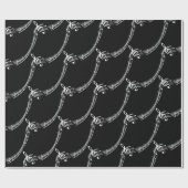Black & White Treble Schlüssel Geschenkpapier (Flach)