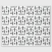 Black & White Trendy Nutcracker Crackin' Geschenk Geschenkpapier (Flach)