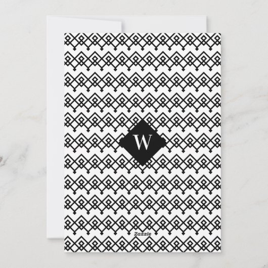 Black & White Trendy Nutcracker Foto Weihnachten (Rückseite)