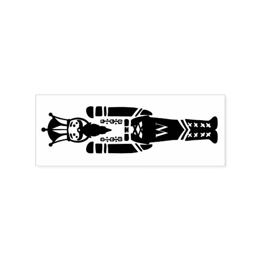 Black & White Trendy Nutcracker Weihnachten Gummistempel (Prägung)