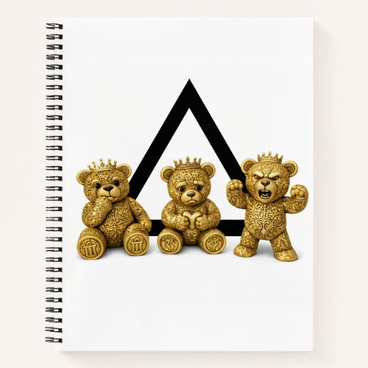 Black & White Triangle Design | Powerof3Brand Notizblock (Vorderseite)