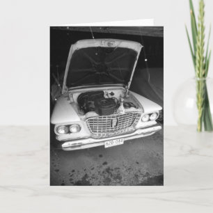 "Black & White Valiant mit Schneeflocken" Gute Bes Karte