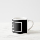 Black & White "Vater" Einfache Minimalistische Vät Espressotasse (Rechts)