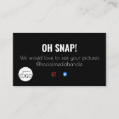 Black & White Vielen Dank für Ihr Social Media Bus Visitenkarte (Rückseite)