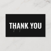 Black & White Vielen Dank für Ihr Social Media Bus Visitenkarte (Vorderseite)