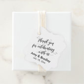 Black & White Vielen Dank für Ihre feierliche Zusa Geschenkanhänger (Beispiel)