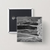 Black & White view of winding road Button (Vorne & Hinten)