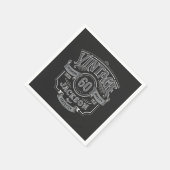 Black & White Vintage Aged To Perfection Birthday Serviette (Ecke)