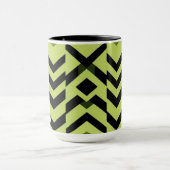 Black White Wasabi Geometric Sharp Art Tasse (Zentrum)