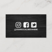 Black & White Watercolor Cactus Discount Business Visitenkarte (Rückseite)