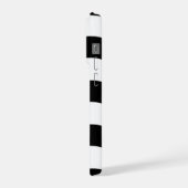 Black & White Wavy Stripe Case iPhone Hülle (Linke Seite)