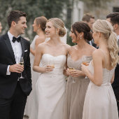 Black & White Wedding Attire Card Einladung