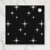 Black & White Wedding Celebration Weinflaschen Tag Geschenkanhänger (Rückseite)