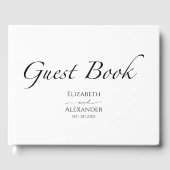 Black & White Wedding Gästebuch (Vorderseite)