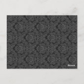 Black & White Wedding Tischnummer Card Empfang (Rückseite)
