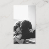 Black & White Wedding Website QR Code Photo Rsvp Begleitkarte (Rückseite)