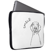 Black & White Weimaraner: Ihre Botschaft hier Laptopschutzhülle (Vorne Rechts)