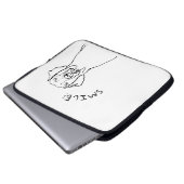 Black & White Weimaraner: Ihre Botschaft hier Laptopschutzhülle (Vorne Knopf)