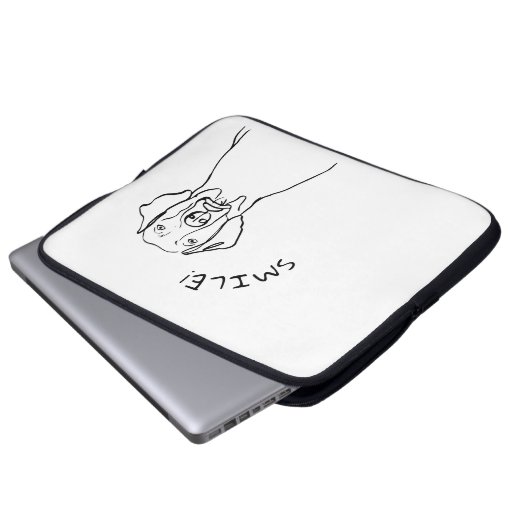 Black & White Weimaraner: Ihre Botschaft hier Laptopschutzhülle (Vorne Knopf)