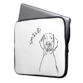 Black & White Weimaraner: Ihre Botschaft hier Laptopschutzhülle (Vorderseite Links)