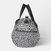Black & white wild animal print. Snow Leopard Prin Duffle Bag (Rechts)