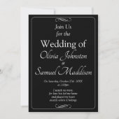 Black & White with Infinity Scroll Wedding Suite, Einladung (Vorderseite)