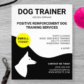 Black & White With Yellow Dog Design - Dog Trainer Flyer