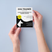 Black & White With Yellow Dog Design - Dog Trainer Flyer (Gruppe)