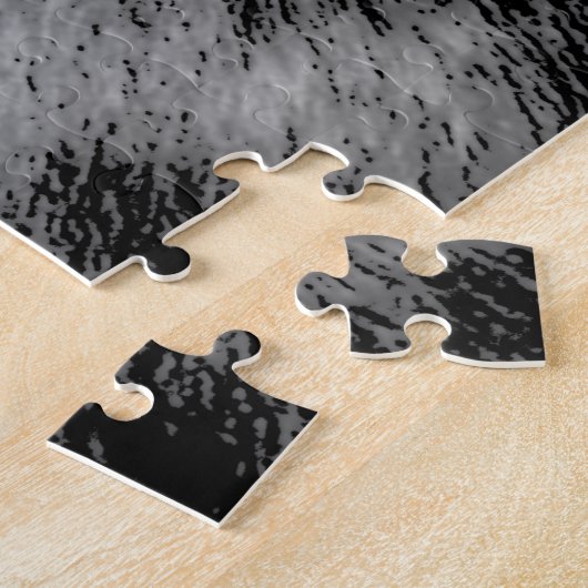 Black & White Wolf Artwork - Wild Animals Puzzle (Seite)