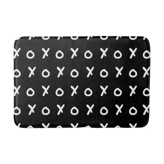 Black & White X O XO X&O's Trendy Niedlich Badematte (Vorderseite)