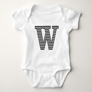 Black & White Zickzack W Baby Jersey Bodysuit Strampler