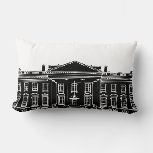 Black Whitehouse Lumbar Pillow Lendenkissen (Vorderseite)