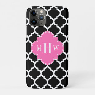 Black Whmarokkanisch #5 Hot Pink #2 Name Monogram Case-Mate iPhone Hülle