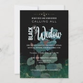 Black Widow bewitcht und bewildert Lotus Leaf Einladung (Vorderseite)