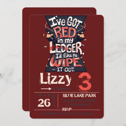 Black Widow Einladung (Vorne/Hinten)