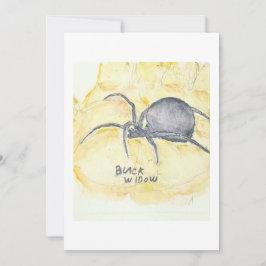 Black Widow Greeting Card Einladung