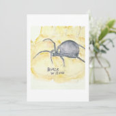 Black Widow Greeting Card Einladung (Stehend Vorderseite)