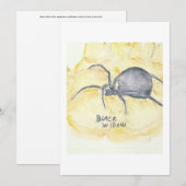 Black Widow Greeting Card Einladung (Vorne/Hinten)