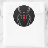 Black Widow-Kontur Runder Aufkleber (Tasche)