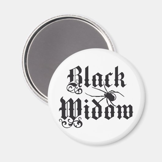 Black widow magnet (Vorderseite/Rückseite)