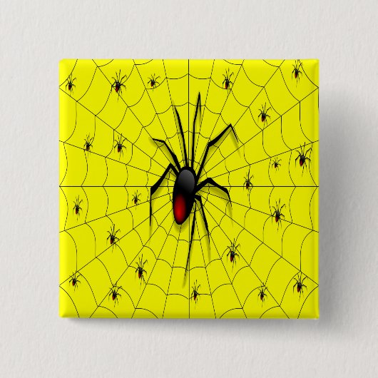 Black Widow Spider and Babies - Button (Vorderseite)