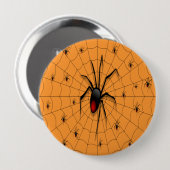 Black Widow Spider and Babies - Button (Vorne & Hinten)