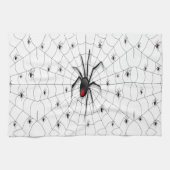 Black Widow Spider and Babies - Geschirrtuch (Horizontal)